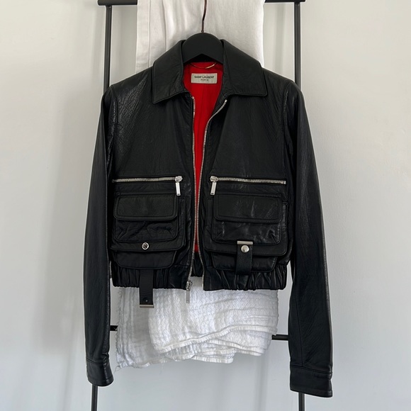 Saint Laurent Jackets & Blazers - Amazing Saint Laurent Paris Leather Bomber, 36